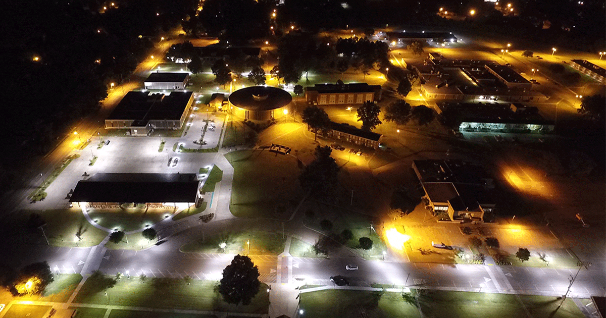 Moorhead Campus at Night